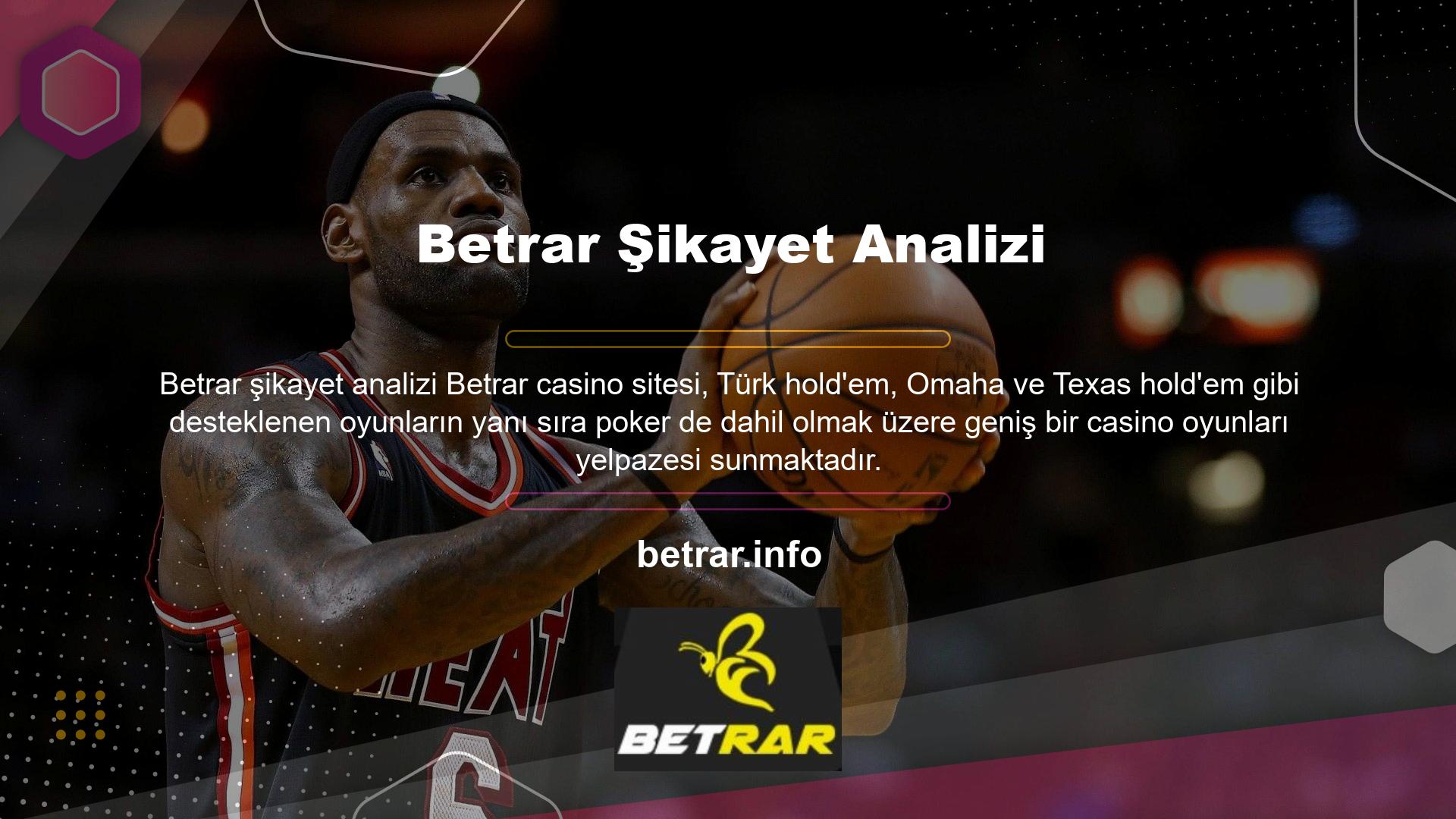 Canlı casino oyun alanında sekiz farklı poker masası bulunmaktadır